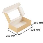 Коробка универсальная с окном, 250х170х100 мм, 4,25 л