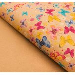 Бумага упаковочная крафтовая "Порхай от счастья", 70х100 см